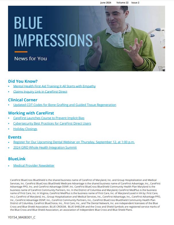 Cover of BlueImpressions June 2024 Issue