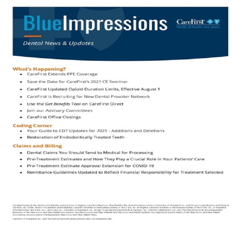 Cover of BlueImpressions September 2020 issue
