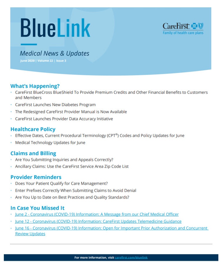 Cover of BlueLink June 2020 issue